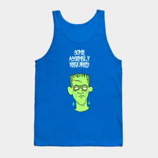 Some Assembly Required cute creepy cartoon Frankenstein monster horror Tank Top